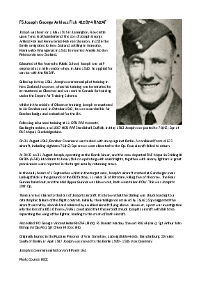 A preview of a PDF biography for Fisk, Joseph George Arkless